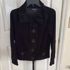 Jones New York Black Button Up Sweater